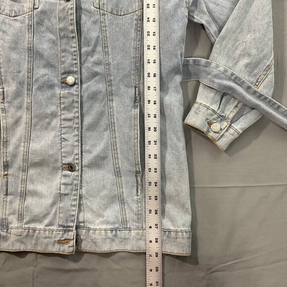 Guess Denim Jacket Womens S Blue Casual‎ Belted Chore Utility Cotton Pockets - Picture 7 of 7